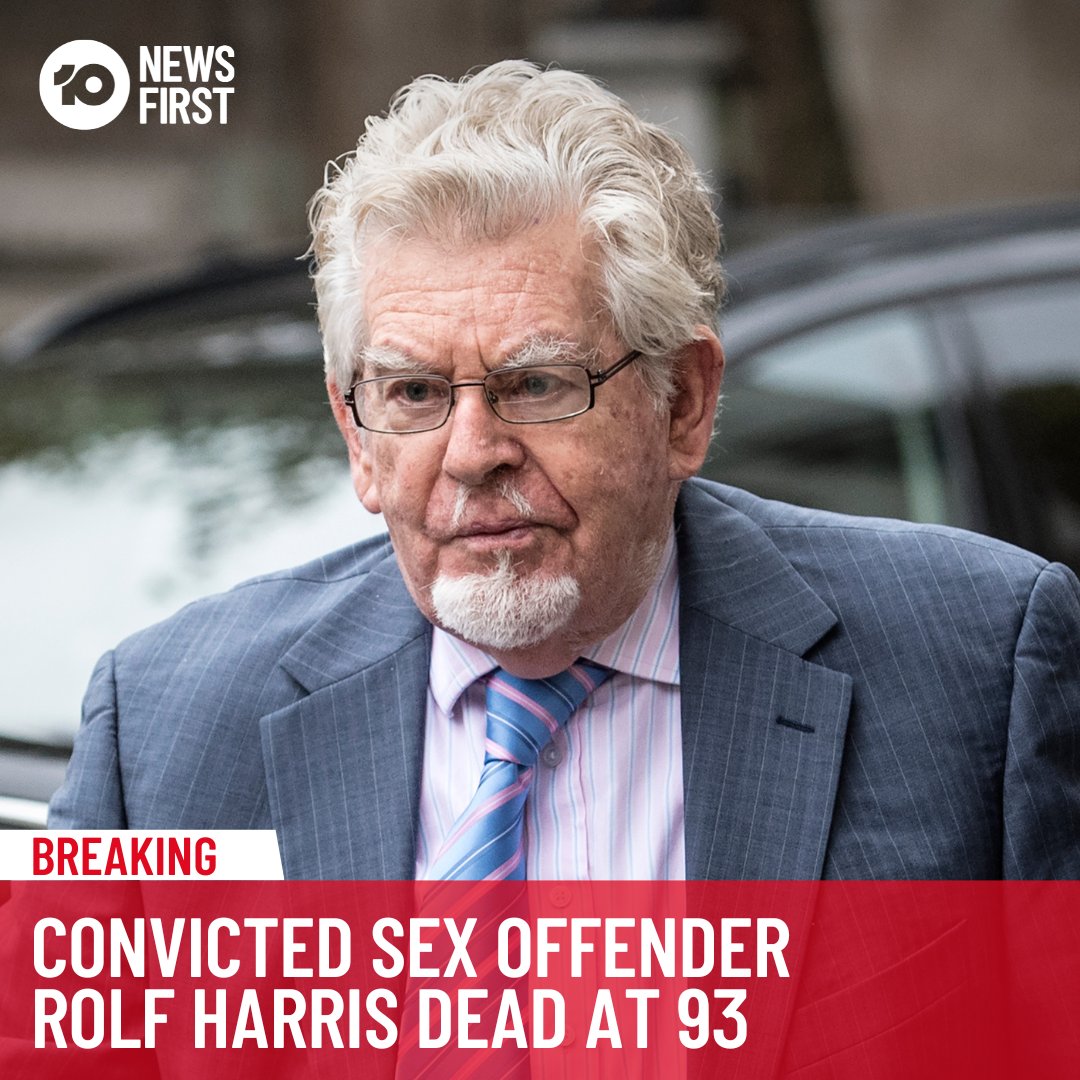 10NewsAU's tweet image. #Breaking: Rolf Harris has died aged 93. The disgraced entertainer and convicted pedophile died following a battle with cancer.