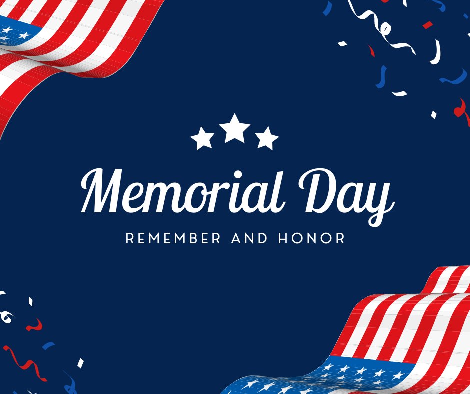 As we remember our fallen service members on this special day, we remind our families that there will be an extended holiday weekend. The EUFSD will be closed Friday, May 26-Tuesday, May 30. Schools reopen on Wednesday, May 31. Enjoy the weekend!

#ElmsfordRocks
@realeduleader