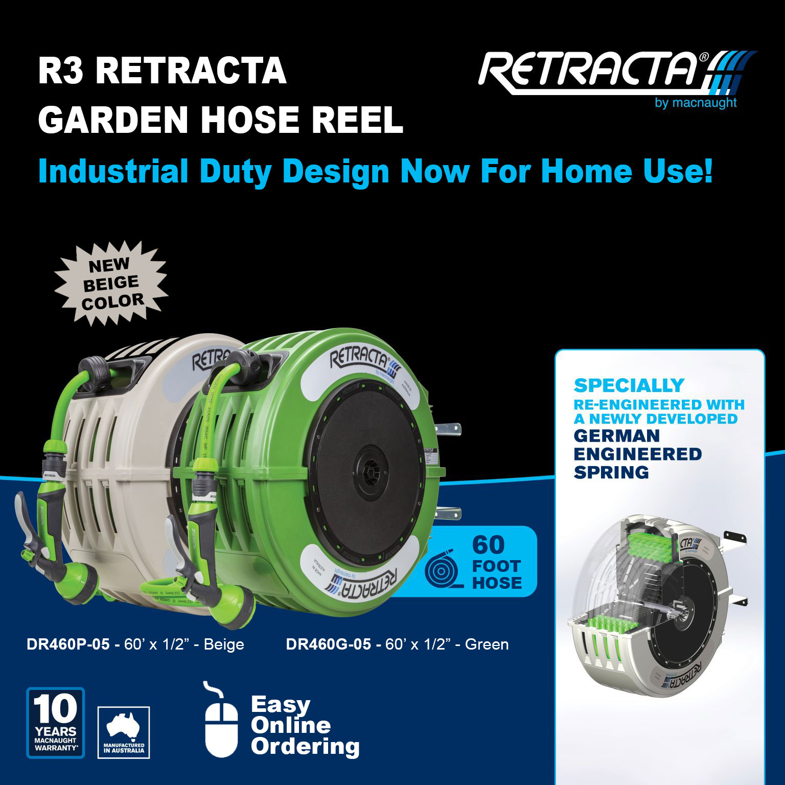 Retractable Garden Hose Reel - Industrial Design