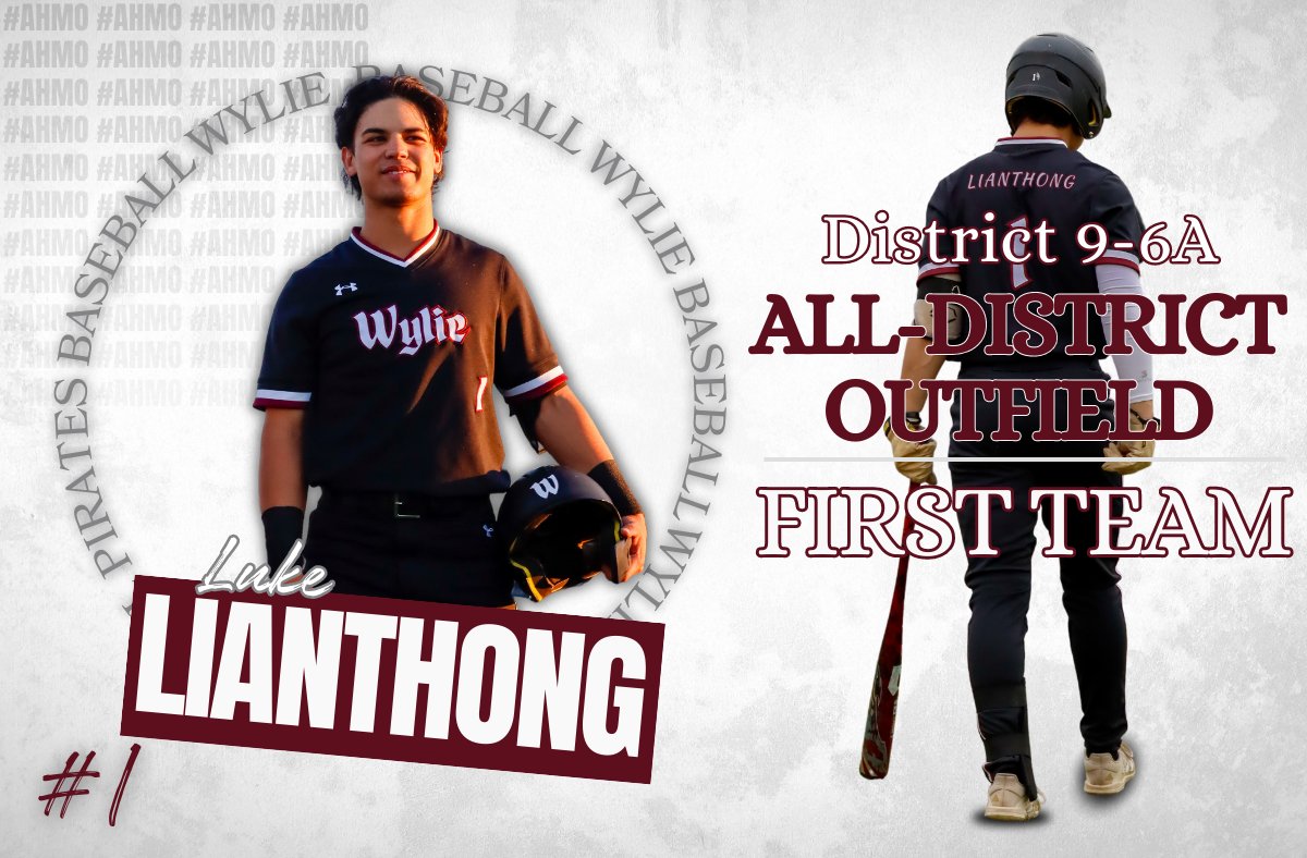 AHMOBaseball's tweet photo. District 9-6A 1st Team Outfield!

#1 Luke Lianthong https://t.co/93U57RF7lM