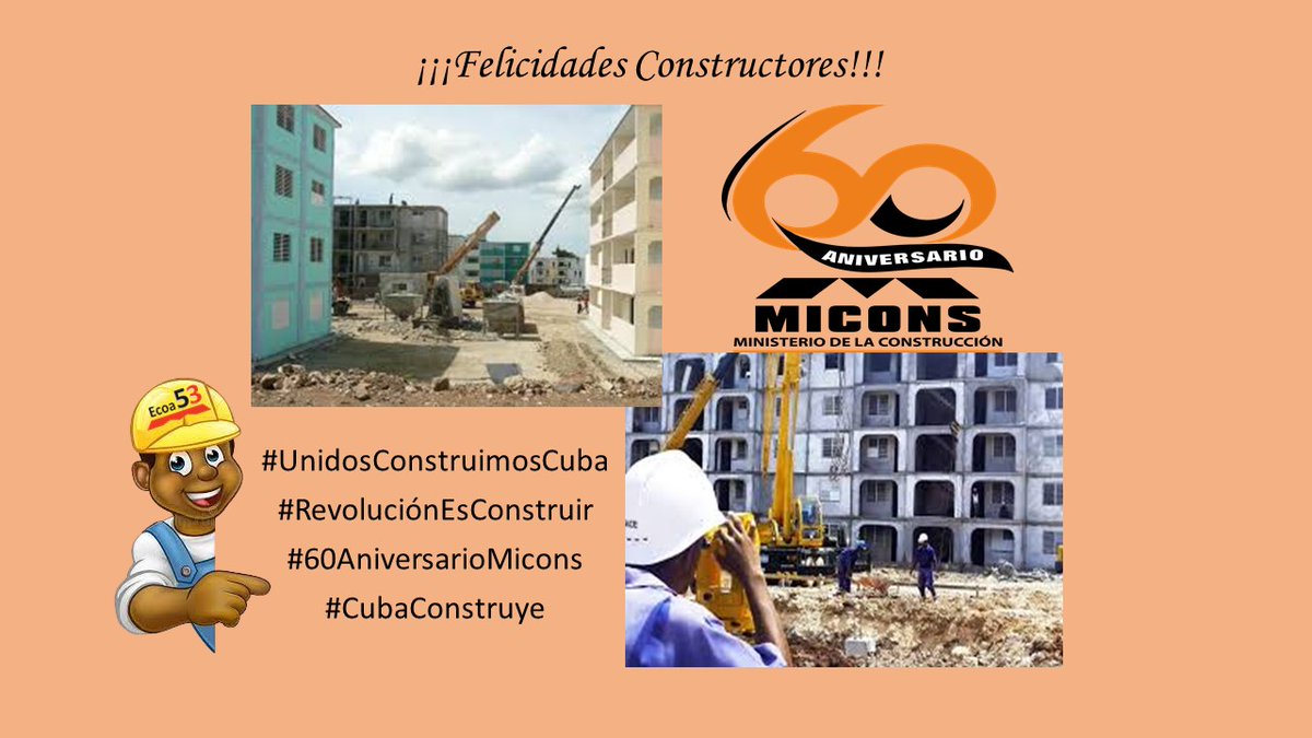 Muchas Felicidades a todos los que formamos parte del Micons.
Feliz #60AniversarioMicons 
#RevoluciónEsConstruir  #UnidosConstruimosCuba
#CubaConstruye 
@AbraAgustin @CubaMicons @CubaCubacons
