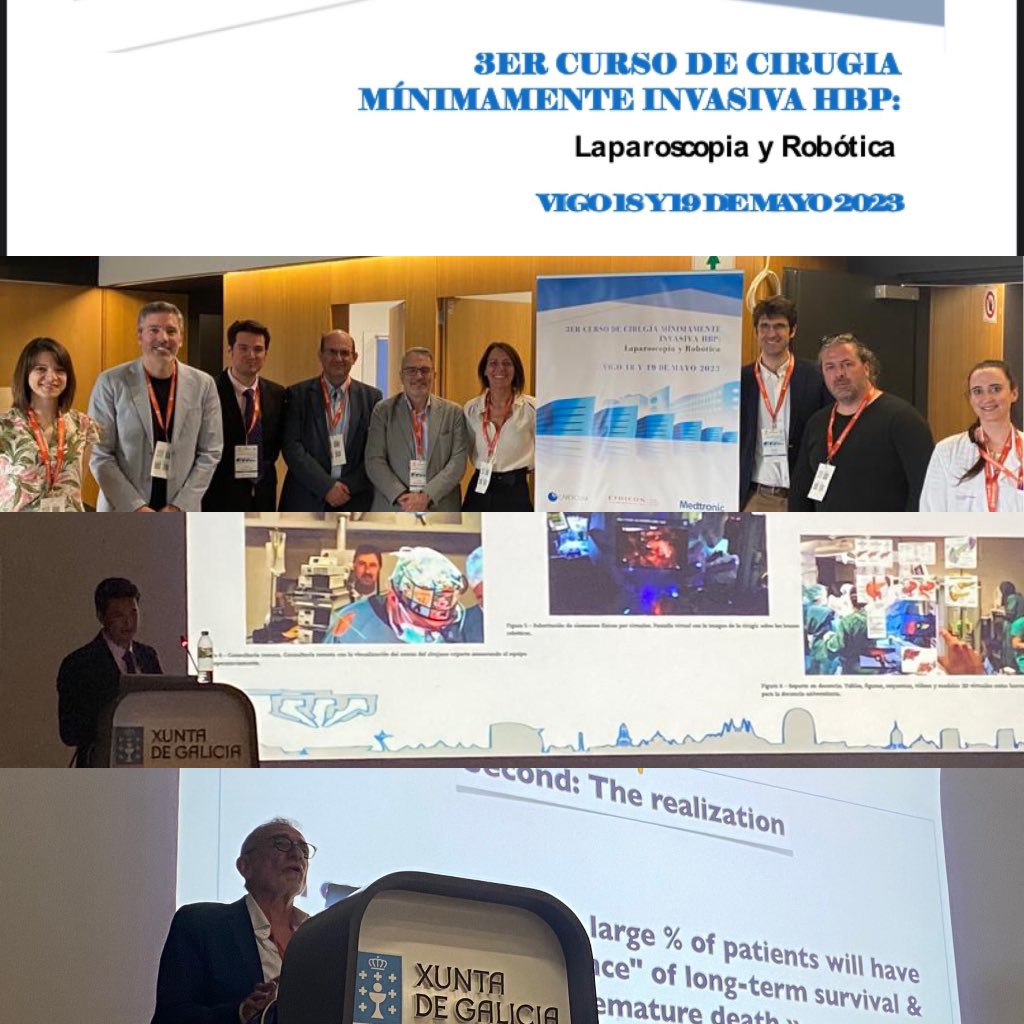 Jordi Navinés López (@navineslopez) on Twitter photo 3º EDICION DEL CURSO DE CIRUGIA MINIMAMENTE INVASIVA
HEPATO-BILIO-PANCREATICA. VIGO 2023: LAPAROSCOPIA Y ROBOTICA. Great lectures by great hpb figures. What a blast! <a href="/LopezBenS/">santi lopez ben</a> <a href="/santiazagra/">Juan Santiago Azagra</a> <a href="/RussolilloNadia/">Nadia Russolillo</a> Dr. Briceño and Dr. Cugat 3º EDICION DEL CURSO DE CIRUGIA MINIMAMENTE INVASIVA
HEPATO-BILIO-PANCREATICA. VIGO 2023: LAPAROSCOPIA Y ROBOTICA. Great lectures by great hpb figures. What a blast! <a href="/LopezBenS/">santi lopez ben</a> <a href="/santiazagra/">Juan Santiago Azagra</a> <a href="/RussolilloNadia/">Nadia Russolillo</a> Dr. Briceño and Dr. Cugat