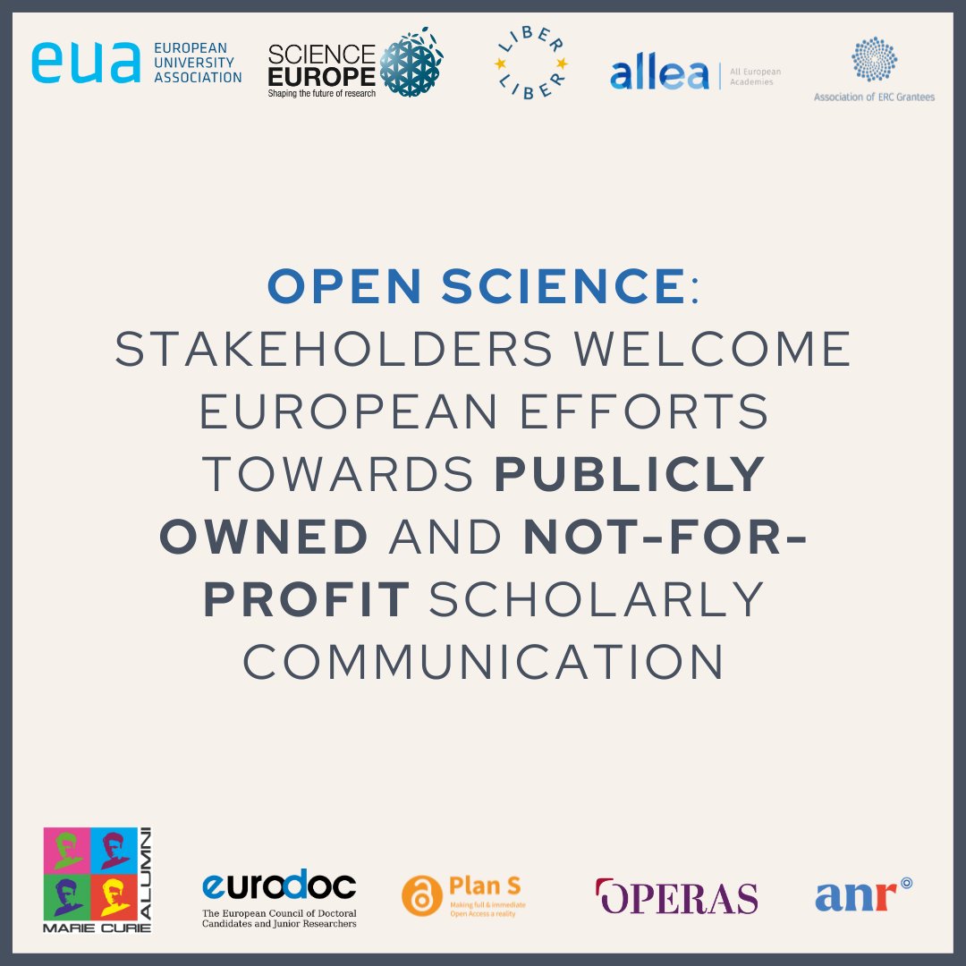 For European public #research &amp; #innovation actors, scholarly knowledge is a public good. 

Joint statement welcomes #COMPET conclusions on high-quality, transparent, open, trustworthy, and equitable scholarly publishing: bit.ly/3IBa12H

<a href="/EUCouncil/">EU Council</a> <a href="/EUCouncilPress/">EU Council Press</a>