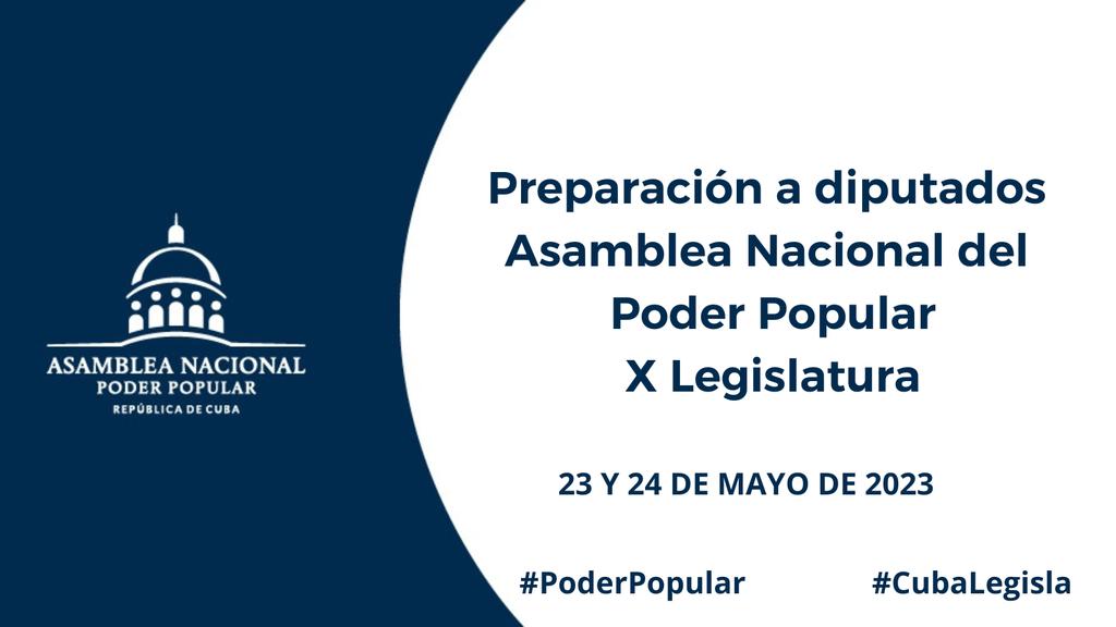 Este 2️⃣3️⃣ de mayo: Preparación a diputados a la Asamblea Nacional del #PoderPopular, previa a la Segunda Sesión Extraordinaria de la <a href="/AsambleaCuba/">Asamblea Nacional Cuba</a>🇨🇺 

Los diputados recibirán una capacitación sobre temas esenciales para el desarrollo de su labor 

Siga Hilo en Twitter 👇