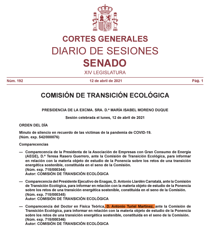 albpermar's tweet photo. 1⃣Me acabo de enterar de que Antonio Turiel se ha dedicado a borrar  artículos con predicciones fallidas de su blog.

Pero hay unas predicciones que no puede borrar, las que hizo en su comparecencia en en senado.

Veamos que decía:
https://t.co/l78FRuun8o
🧵 https://t.co/Cfw6kQbrzW