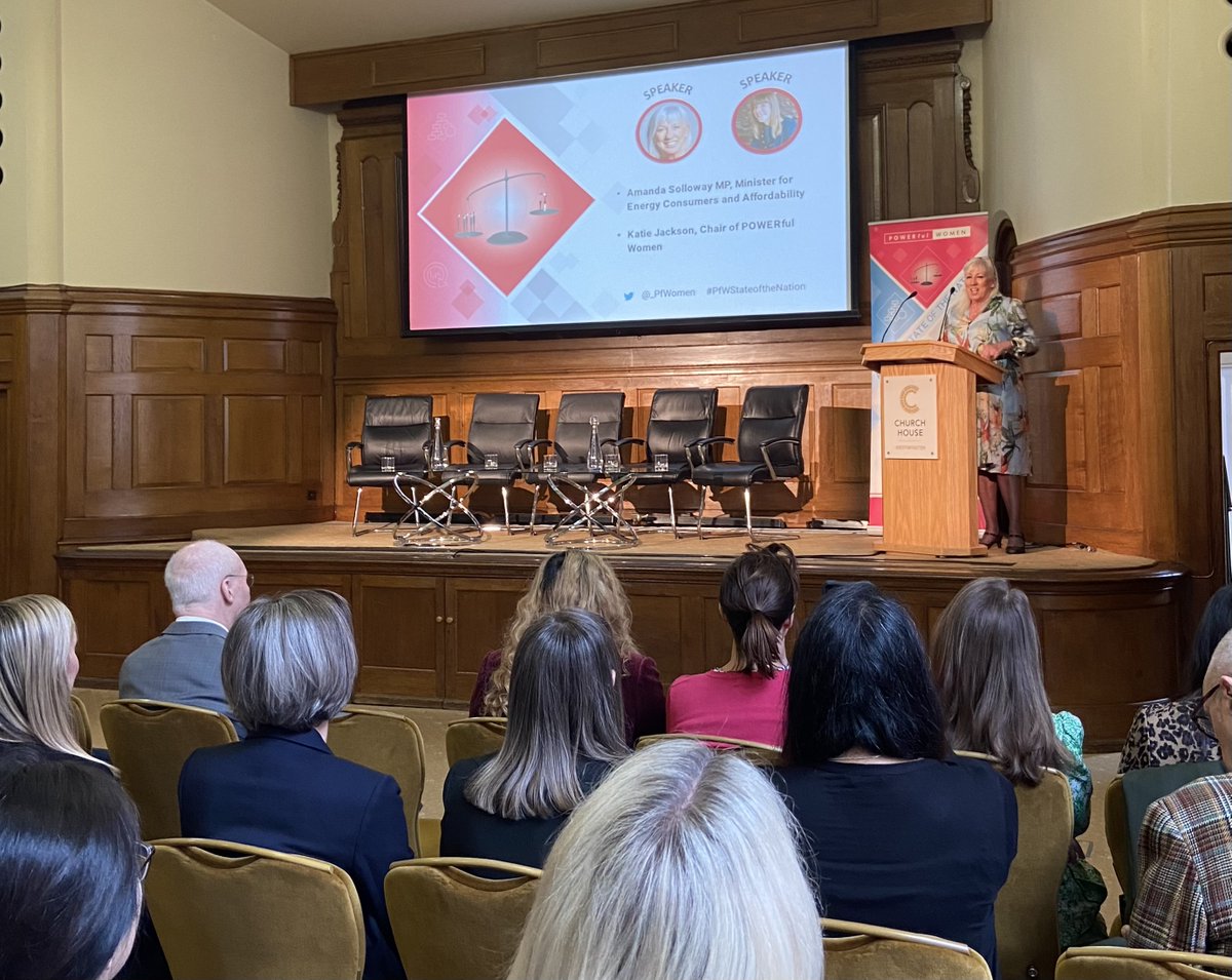 UK Energy Minister <a href="/ASollowayUK/">Amanda Solloway</a> <a href="/energygovuk/">Department for Energy Security and Net Zero</a> opens our #PfWStateoftheNation 2023
“I worry that capable women are missing out on exciting opportunities to aim high in the energy sector. I don't want to be here in 5 years saying the same thing, so let's all work together."