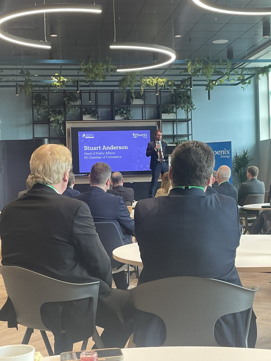 Engaging morning at <a href="/NIChamber/">NI Chamber</a> Public Affairs Forum breaking down last week’s election and where it lands us, both politically and economically, as we await the return of devolution.