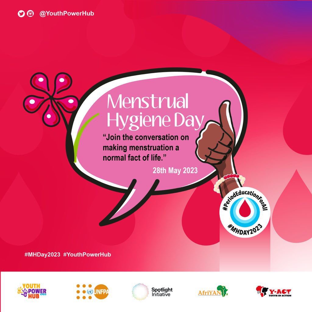 SalhaBintiAziz's tweet photo. THIS WEEK: Join us as we speak up on matters #MenstrualHygieneManagement on all our social media platforms. We will conclude the week on #MHDay2023 with a regional campaign co-created by the members of #YouthPowerHub #YPH4. Tell a friend to tell a friend!
#MHMWeek https://t.co/5yK0yNzLly