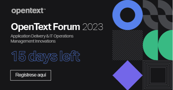 MicroFocusES's tweet image. Quedan 15 días para #OpenTextForum 2023 Madrid. Plazas limitadas, regístrese ahora. Más información: microfocus.swoogo.com/opentext-forum… 
#OpenText #ITOM #ADM #Forum
 bit.ly/3oj6q2B