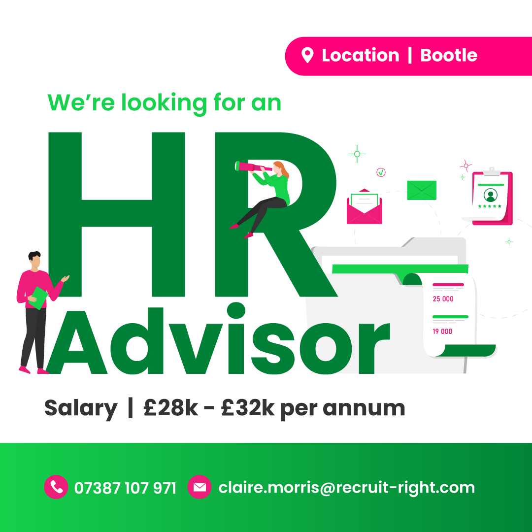 HR Advisor 
£28k - £32k per annum
📍 Bootle

Interested in this role?
To apply please email claire.morris@recruit-right.com or call 07387 107 971

#HOTJOB #recruitright #HR #Manchesterjobs #jobsearch #HRjobs