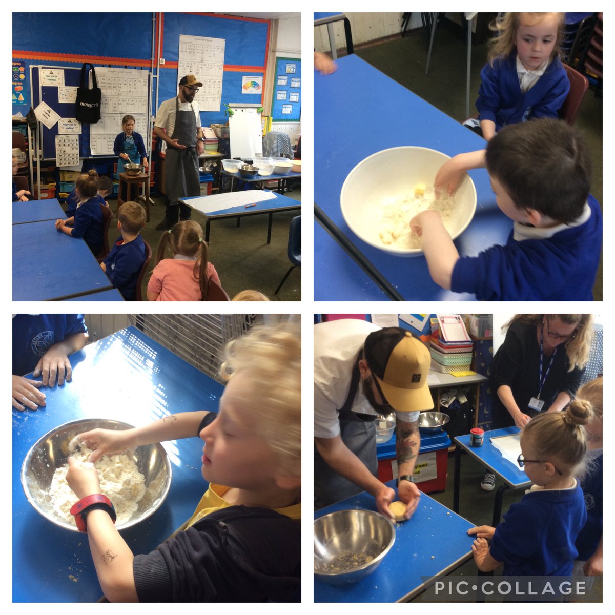 Bear class have had a fantastic morning with Richard Bainbridge this morning making scones. Thank you so much @Astley_Primary #wearebears #weareace #welovecooking
