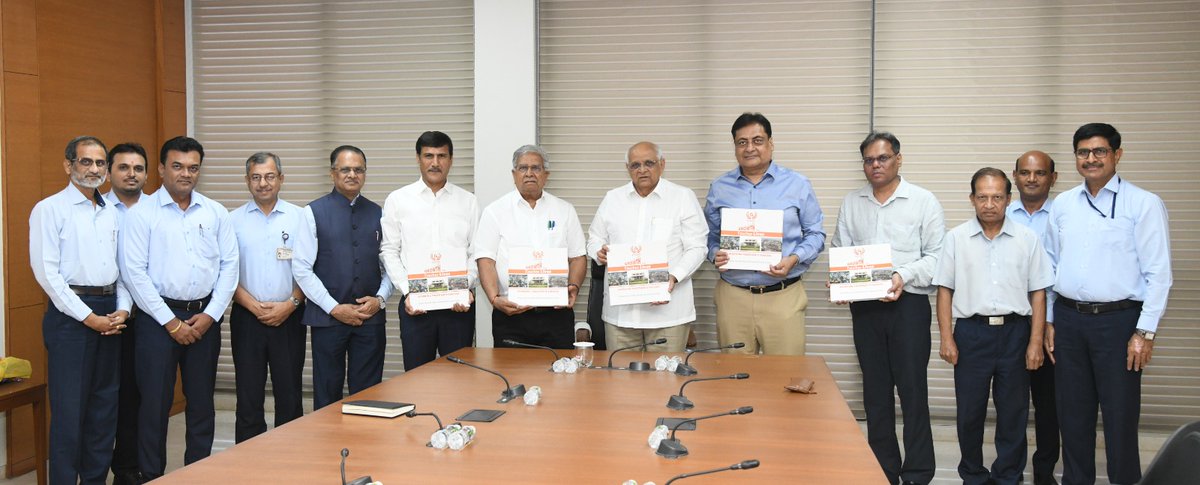 GNFCLTD's tweet photo. Under the patronage of Hon'ble CM Shri Bhupendrabhai Patel and Cabinet Minister Shri Kanubhai Desai launched a Coffee Table Book of GNFC Ltd Titled "GROWTH THAT TOUCHES LIVES" in the presence of Hon'ble Chairman @vmittra &amp; MD @pankajjoshiias &amp; other officials of GNFC. @PMOIndia https://t.co/EXCb64OAwV