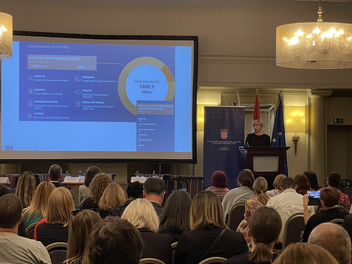 RT <a href="/EK_Hrvatska/">Europska komisija u Hrvatskoj</a>: 🔴 U tijeku je konferencija „Programi 🇪🇺 2021. -2027. - Mogućnosti financiranja i sinergija s programima #CohesionPolicy”

Naša #AndreaMedia održala je uvodni 🗣️ u kojim je istaknula mogućnosti koje nude programi EU-a.