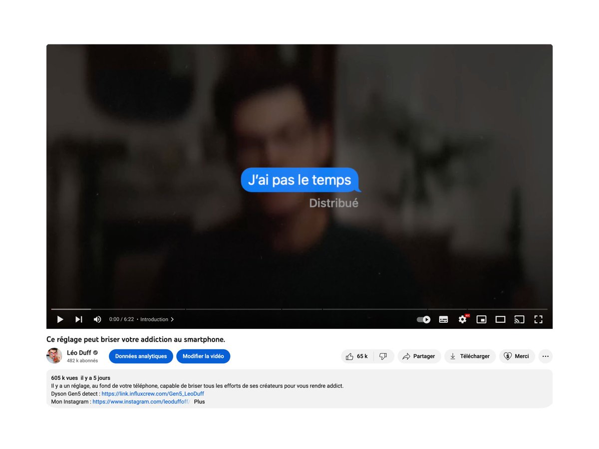600 000 vues en 5 jours pour cette vidéo, qui devient la troisième la plus vue de la chaine 🚀