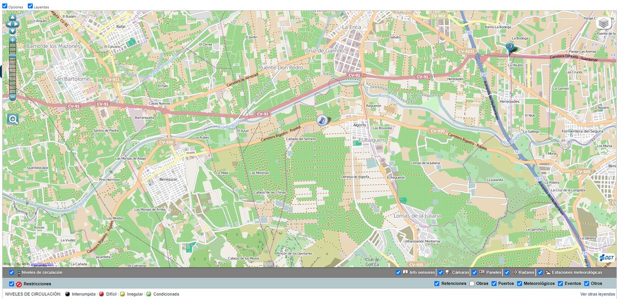 ℹ Según la <a href="/DGTes/">Dir. Gral. Tráfico</a>, se reabre al tráfico la carretera CV-920 entre #Benejúzar y #Algorfa, tras haber sido cortada por #inundación a primera hora de esta mañana.

🚗 A estas horas (12:00 h), sin incidencias en la red de carreteras de la #VegaBaja del Segura.