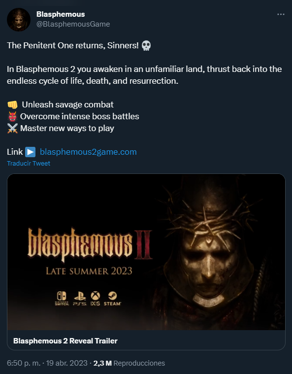 How it started    //    How it's going

Today, 5 years ago we began our journey into one of the biggest challenges in our lives as game developers. We'll never forget that it was thanks to your support that today <a href="/BlasphemousGame/">Blasphemous</a> and its upcoming sequel exist.

❤️THANK YOU ❤️