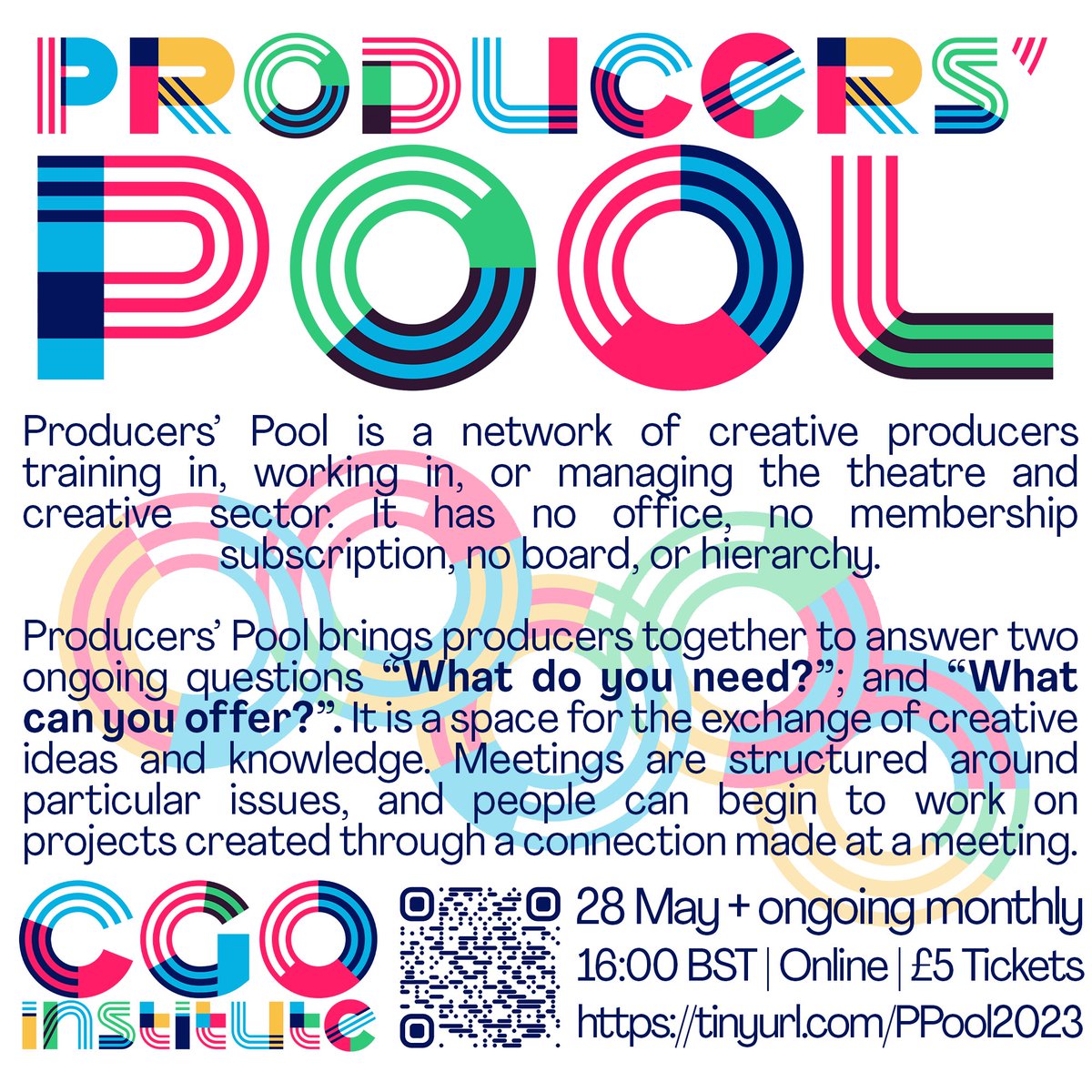 Producers' Pool returns after a brief (year-long) hiatus. Tickets are just £5 for the online meeting, and the meetings will recommence on 28 May at 4pm BST and continue monthly.

Please DM the page if you have any questions!

tinyurl.com/PPool2023