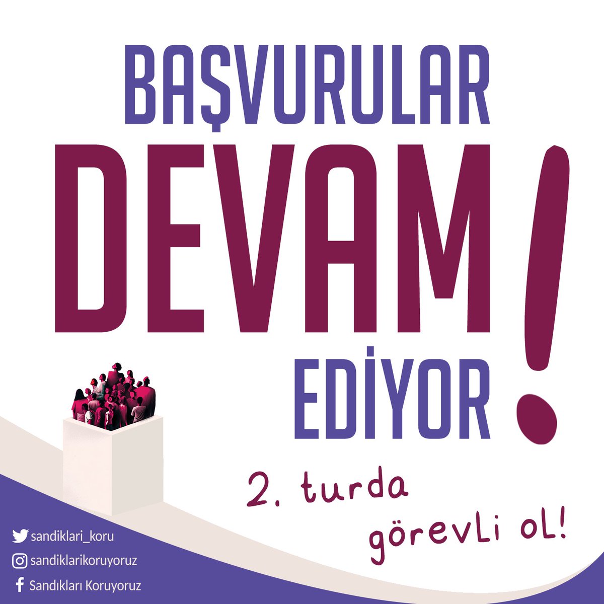 Müşahit başvurularımız devam ediyor.

28 Mayıs ve sonrası için görev başına! 💪