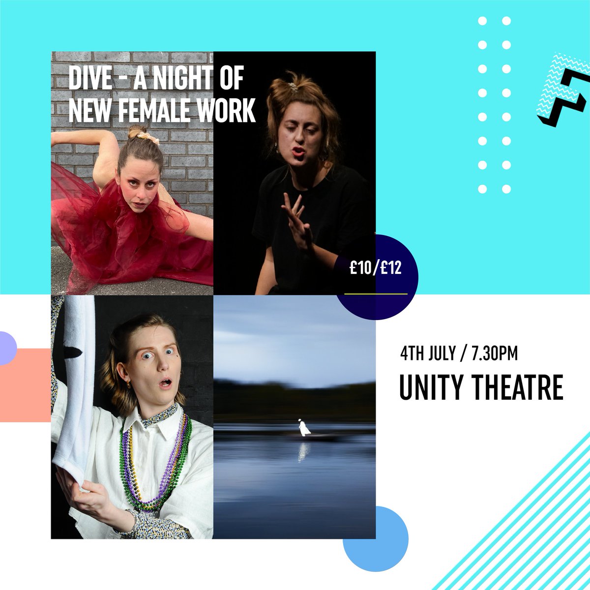 DIVE  a night of new female work @unitytheatre 4 short pieces- 1 night! With @alinecostadance @doracolquhoun @natsbellino & @LIPALiverpool Grad Alice Way! #ACEsupported @cultureliverpool
unitytheatreliverpool.co.uk/whats-on/dive-…