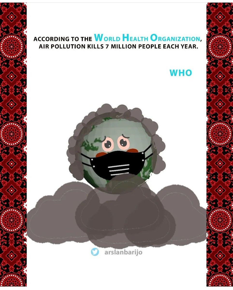 Every year, an estimated seven
 million people die as a result of air pollution. #Airpollution #ClimateCrisis  #PeopleNotProfit #ActOnClimate #ClimateJustice #climatejusticenow #ClimateChange #ClimateAction