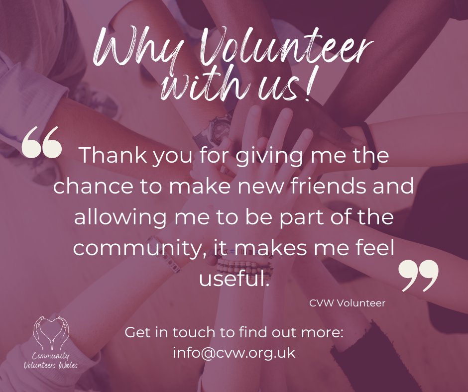 To volunteer with us is to be a part of a community. Don't take our word for it, this is a quote from one of our long-standing volunteers. We're expanding and have a range of volunteer roles at the moment if you're interested in joining our volunteer team get in touch today.