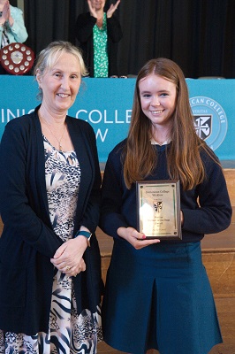 A special congratulations to Naoise O'Neill on winning the Veritas Award. Naoise it the epitomy of everything that is good in our school - a well deserved winner!