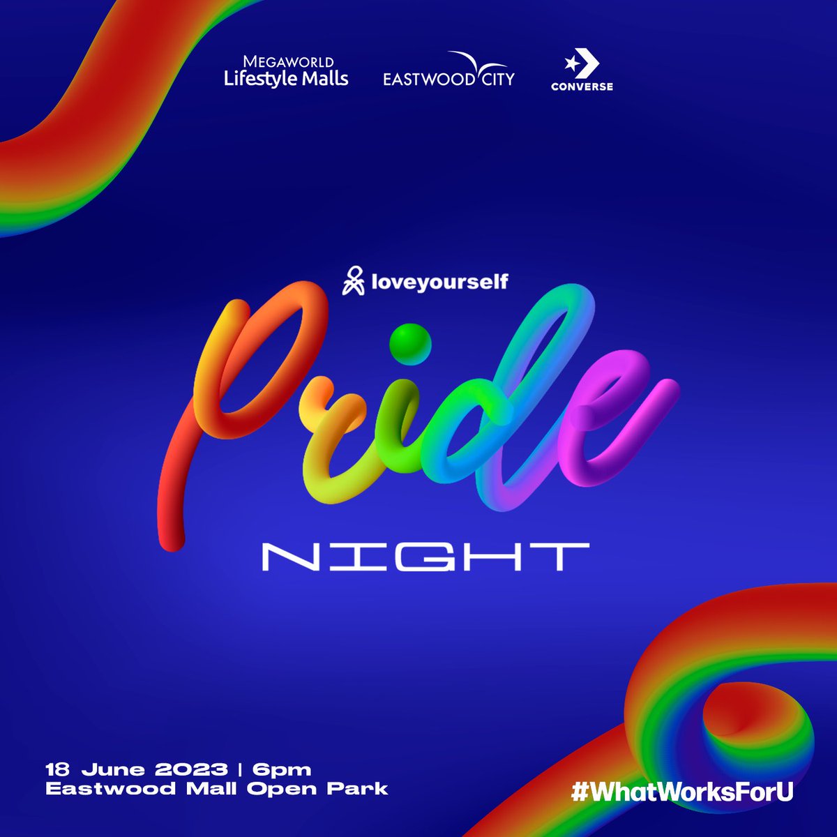 LOUD & PROUD! 

As part of the Pride Community, LoveYourself brings back PRIDE NIGHT in Eastwood City!

Save the date: 18 June 2023!

See you Lovers!

#LoveYourselfPh