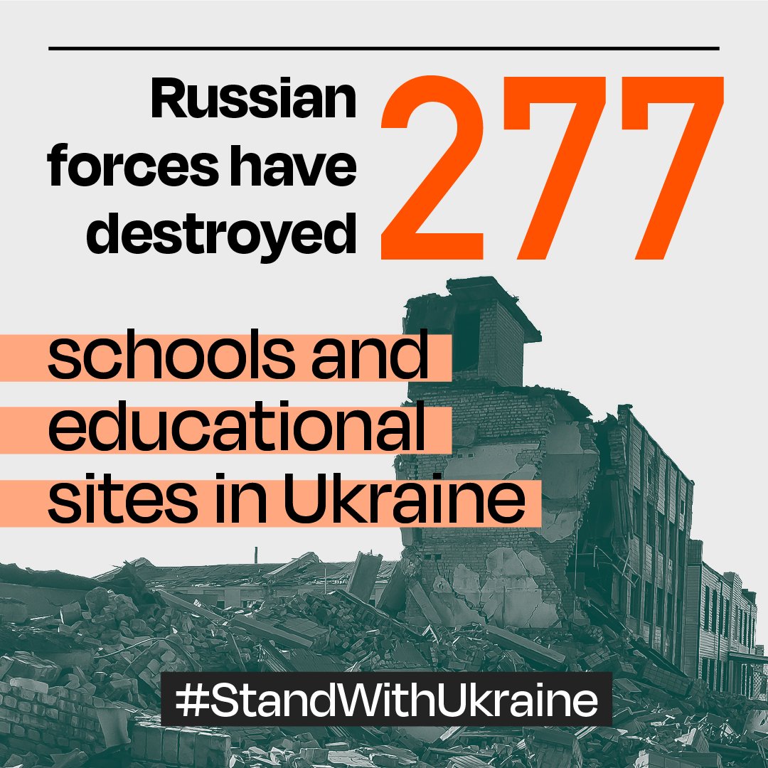 Ukrainian schools, hospitals, power stations and water facilities are under assault by Russian forces. The Kremlin falsely claims that Ukrainian civilians and infrastructure are not targeted. This is a #WarBuiltOnLies. #StandWithUkraine