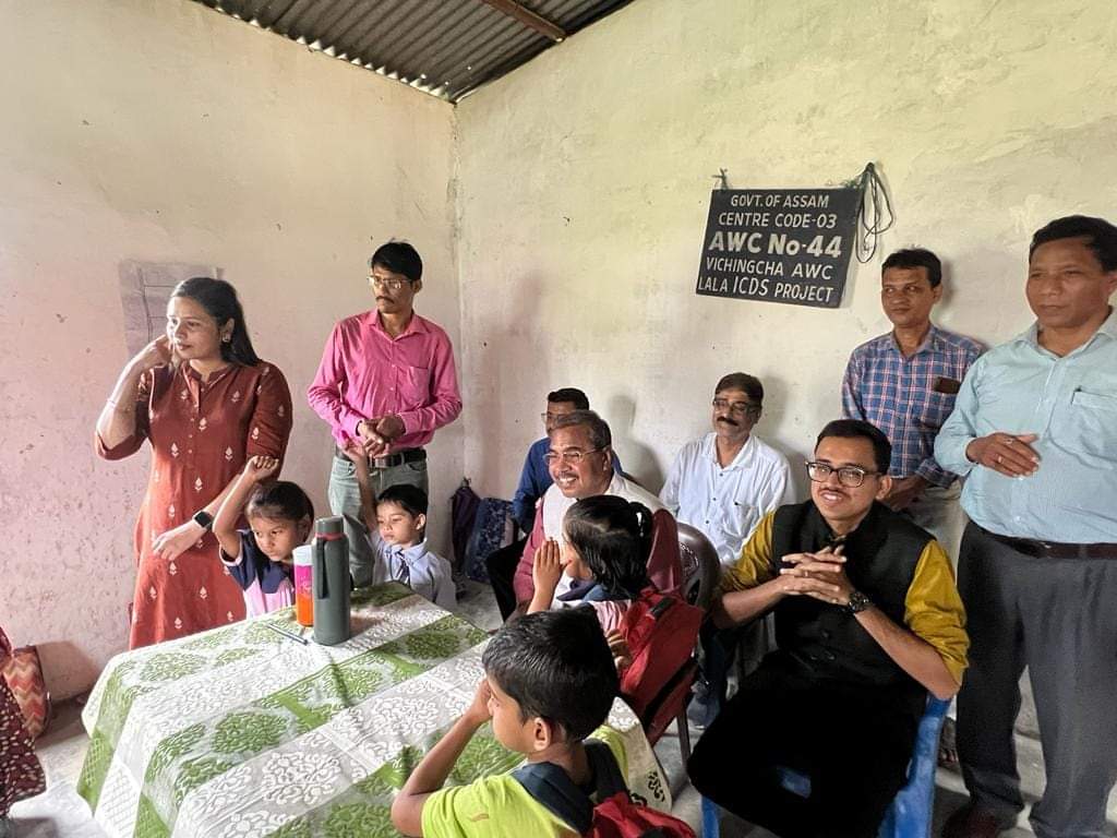 Visited Vichingcha 44 Anganvadi Center of Hailakandi District, Assam and had a fruitful interaction with the children there and the staff. #SahiPoshanDeshRoshan