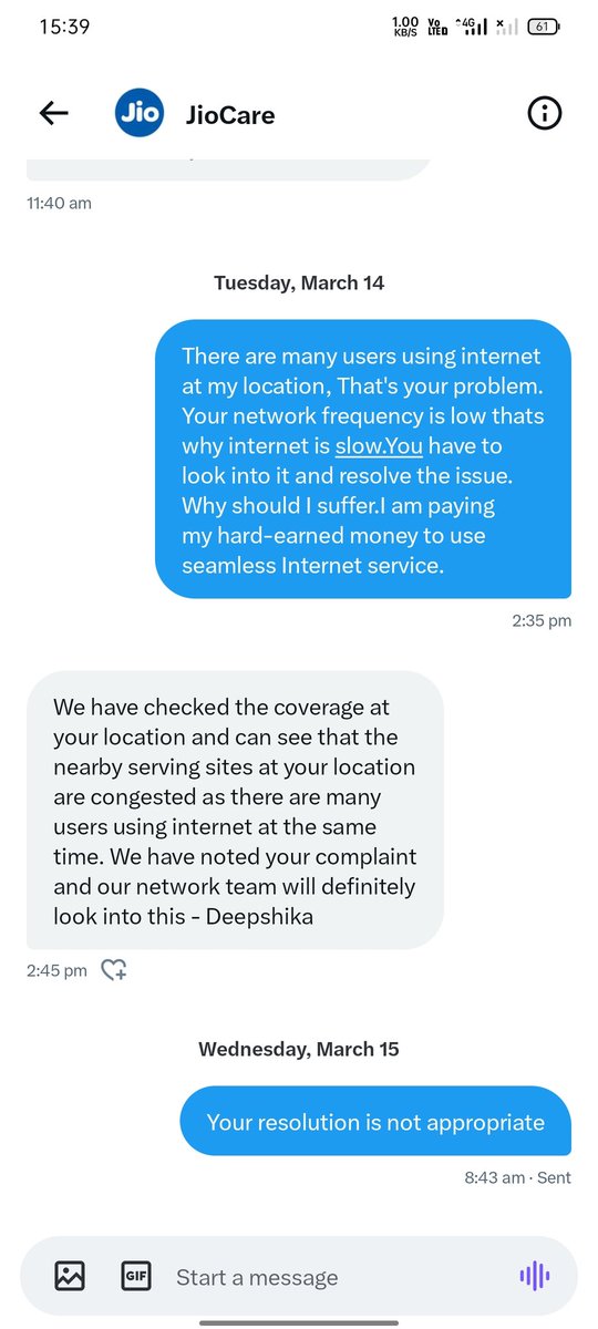 TarunBiswal3's tweet image. 📷📢 Here's a screenshot of my tweet from 2 months ago, where it was promised that the issue would be resolved quickly. However, no action has been taken yet. @reliancejio, can you please provide an update on the progress? #UnresolvedIssue #JioCustomerService