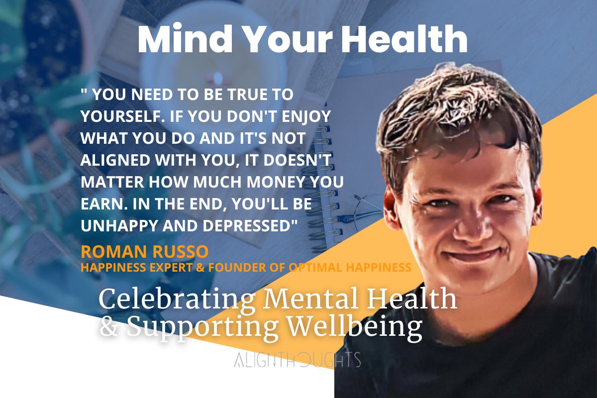 AlignThoughts's tweet photo. As part of our #MindYourHealth series, we are excited to share our insightful interview with a Happiness Expert.

Finding happiness is key to staying mentally healthy.

Recently, we had the incredible opportunity to sit down with a renowned happiness expert and delve into some profound topics that truly resonated with us.

Check out the full interview here: https://t.co/RD1u9AetYU

#mentalhealthawareness #happiness #alignthoughts
