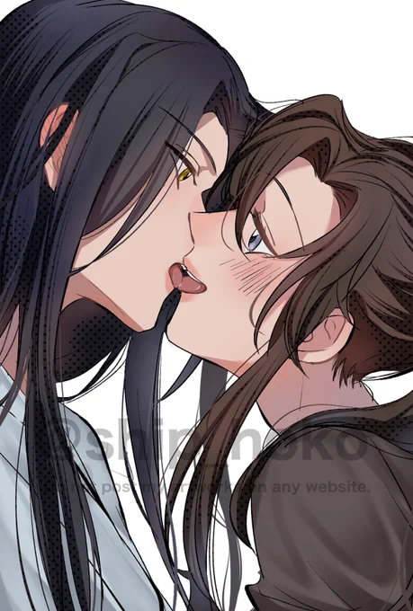 キスしてる忘羨、意外と描いてた!!再掲 #mdsz #魔道祖師 #忘羡