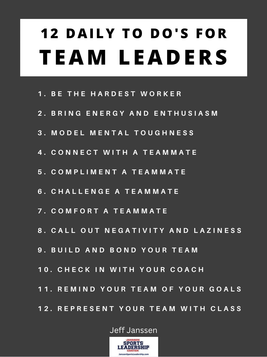 12 Daily To Do's for Team Leaders
#LeadershipMatters
#CultureWins