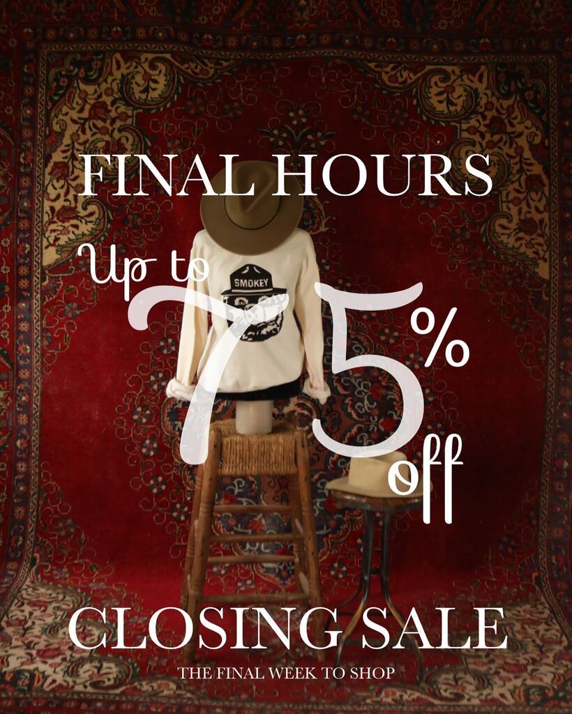 The sale ends today! The shop will be wrapping up screening tees and mailing orders over the next two weeks! Thank you for your patience as we sunset the online shop. Your response has been overwhelming. THANK YOU. THANK YOU! instagr.am/p/CslPJbSu-69/