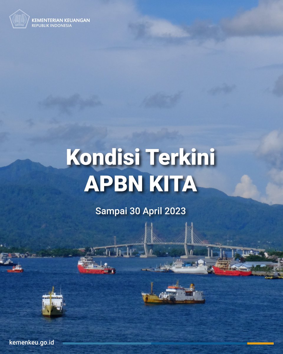 The #APBN2023 remains strong in sustaining the momentum of economic recovery.

As of April 2023, APBN is still performing well.

The Ministry of Finance has summarized all the details in the latest #UangKita update for April 2023. 

Check the thread for more information. ⬇️