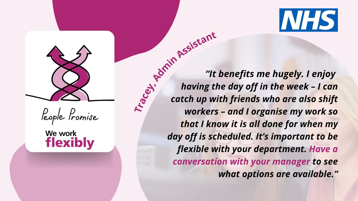 We Are NHS People 💙 (@people_nhs) on Twitter photo Flexible working gives #OurNHSPeoplethe chance to achieve a work-life balance that suits them, regardless of their grade or reason. Our Retention Guide in collaboration with <a href="/NHSEmployers/">NHS Employers</a> shows you how flexible working can help colleagues stay well. bit.ly/3zqDGGs Flexible working gives #OurNHSPeoplethe chance to achieve a work-life balance that suits them, regardless of their grade or reason. Our Retention Guide in collaboration with <a href="/NHSEmployers/">NHS Employers</a> shows you how flexible working can help colleagues stay well. bit.ly/3zqDGGs