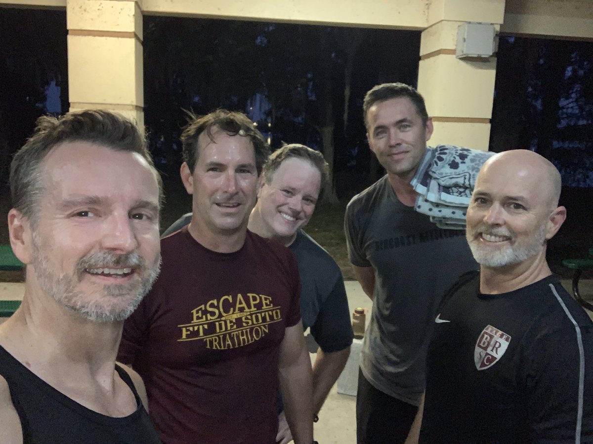 5 HIMs (High Impact Men) for a invigorating beatdown at The Guillotine.  A few more points towards the #f3maychallenge 10 rounds of
• 25 curls
• 25 Merkins
• 25 WW2
• 25 merkins 
• 25 Curls
       • Run  .01 miles.   @f3cleoh @f3suncoast  @f3nation_official