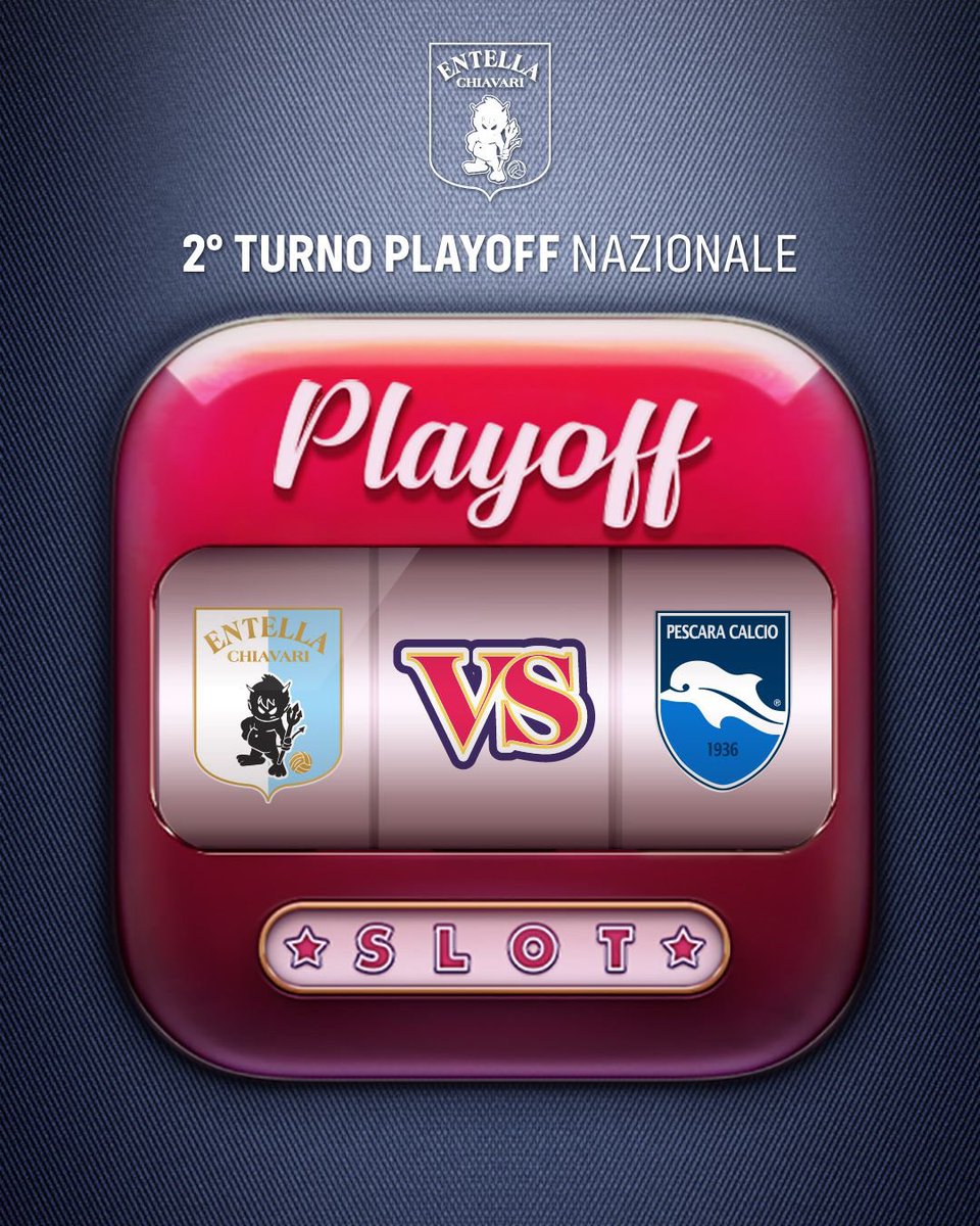 PLAYOFF
Sarà il <a href="/PescaraCalcio/">Pescara Calcio</a> l’avversario dell’Entella al secondo turno nazionale🤍💙

➡️ Andata sabato 27 maggio a Pescara
⬅️ Ritorno mercoledì 31 maggio a Chiavari

✅ Chi passerà il turno affronterà la vincente di Foggia-Crotone

#ForzaEntella 
#UnaSolaSquadra