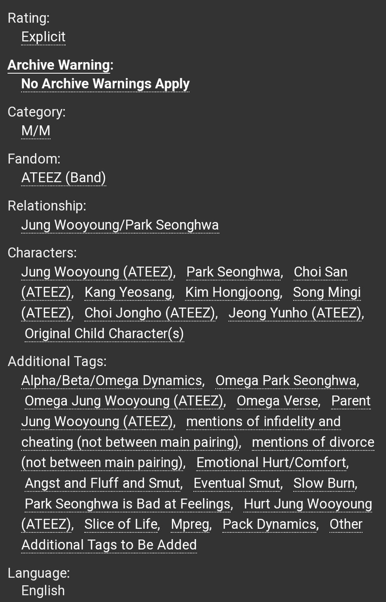 🖤Hold My Hand🤍

By: <a href="/EmberlinWrites/">Emberlin🖊</a> 

🤍 Wxxyxxng/Sxxnghwx
🖤a/b/o
🤍parent wxxyxxng
🖤slow burn
🤍slice of life
🖤chaptered / ongoing

He just never realized that he'd be offering up his heart by the end of it as well...
archiveofourown.org/works/46857358…