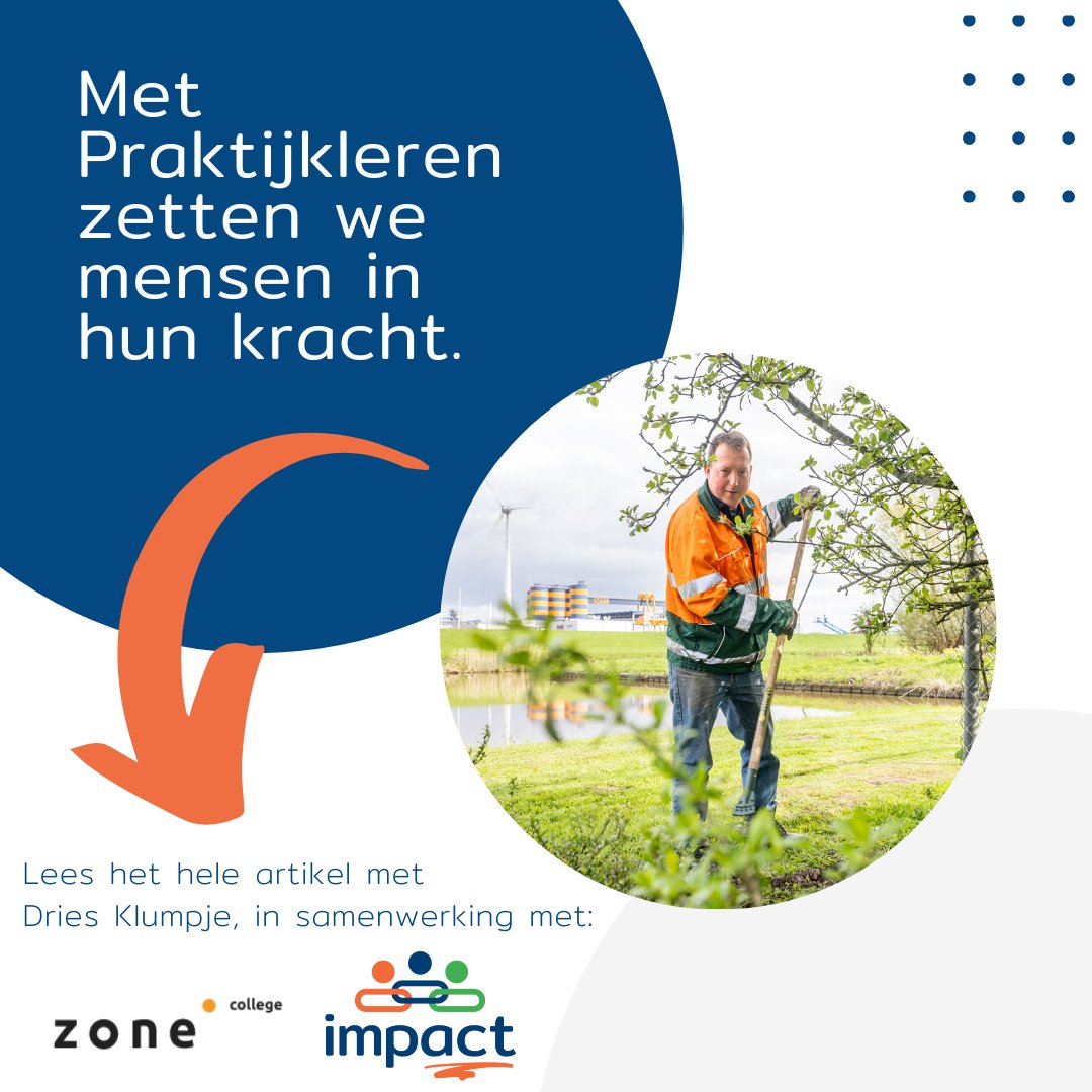 Impact startte samen met <a href="/zone_college/">Zone.college</a> de pilot Praktijkleren. Dries Klumpje, medewerker Groenvoorziening bij Impact, doet mee met de pilot. Lees hier het hele artikel: impact.nl/nieuws_sub/met….

#praktijkleren #praktijkverklaring #pilot #Impact #Kampen #samenwerking #zonecollege