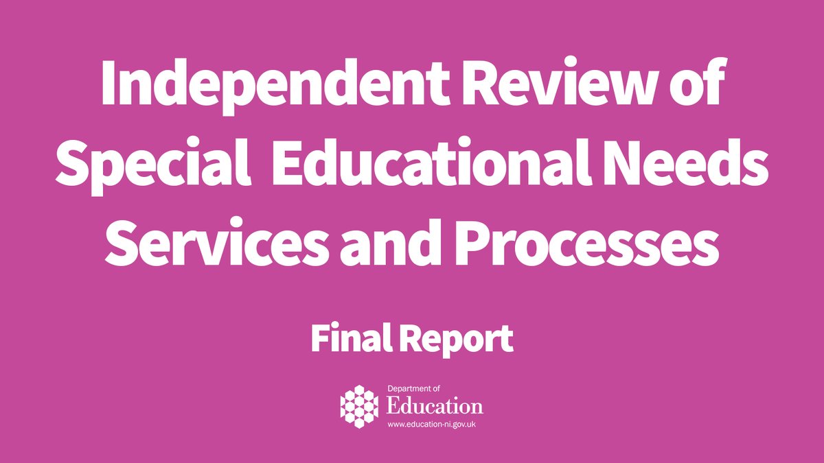 Education NI on Twitter "The Department has an independent
