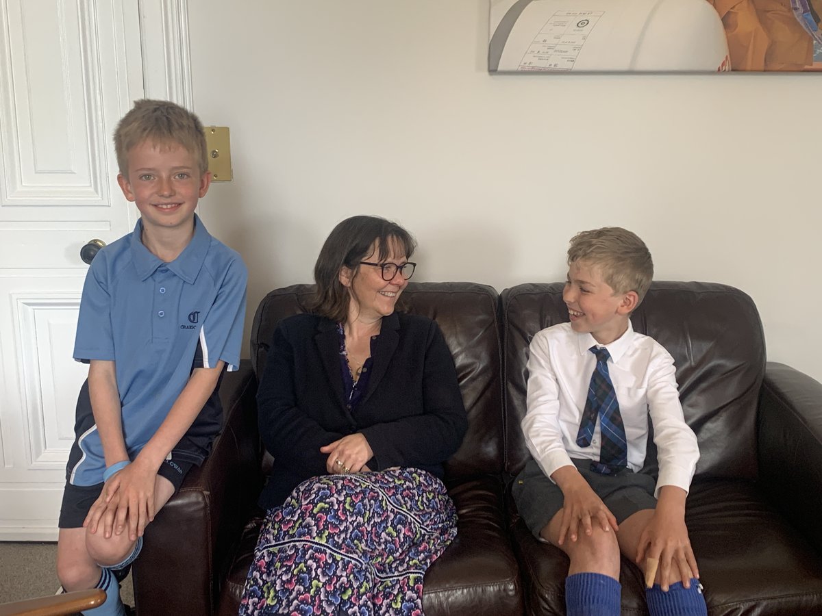 Craigclowan's tweet photo. Mrs Henderson enjoyed catching up with this week’s Show Up recipients Wyatt (#Form3) and Juan (#Form5). Wyatt's was for his great result in his Math's assessment, and Juan received his for great enthusiasm and self motivation with his piano studies. #CraigclowanSuccess https://t.co/4RQj4W6bdr