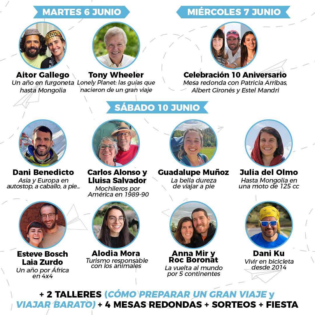 📢 Las #iatiJGV regresan a #Barcelona el 6, 7 y 10 de   junio con grandes viajes a pie, en moto, en bici, en solitario, en   pareja...
 
    ¡Las entradas ya están a la venta! ⤵️
    jornadasgrandesviajes.es