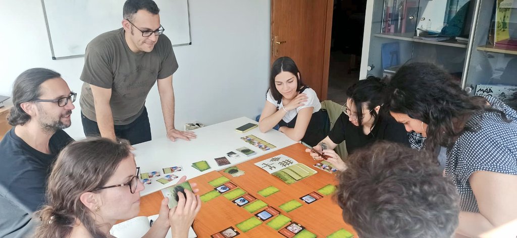 Urgenci1's tweet photo. Photos from the meeting of the Agroecological Youth Education for Future project in Thessaloniki.
Playtesting the game we are developing to increase the enviromental awereness of youth, introducing them to agroecology with (fun) ecducational activities!

#AYE #erasmusplusprojects https://t.co/9SOgvs5iC9