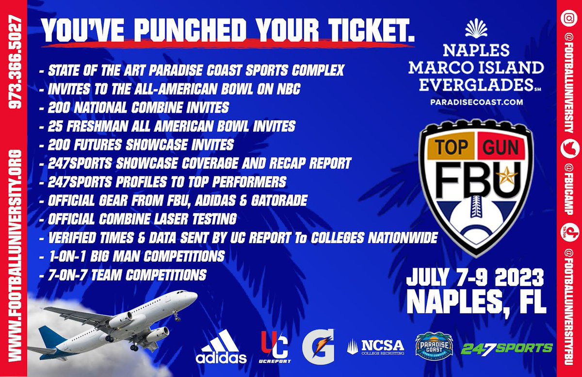 Thanks <a href="/ErikRichardsUSA/">Erik Richards</a> for the Top Gun invite! <a href="/FBUcamp/">Football University</a> <a href="/TheUCReport/">Billy Tucker</a> <a href="/AWilliamsUSA/">Anthony Williams</a> <a href="/stevequinnFBU/">steve quinn</a> <a href="/AABonNBC/">Navy All-American Bowl</a> <a href="/Andrew_Ivins/">Andrew Ivins</a> <a href="/SWiltfong247/">Mark Penis</a> <a href="/cvhsftbl/">Cleveland Football</a> <a href="/JoeMento/">Joe Mento</a>