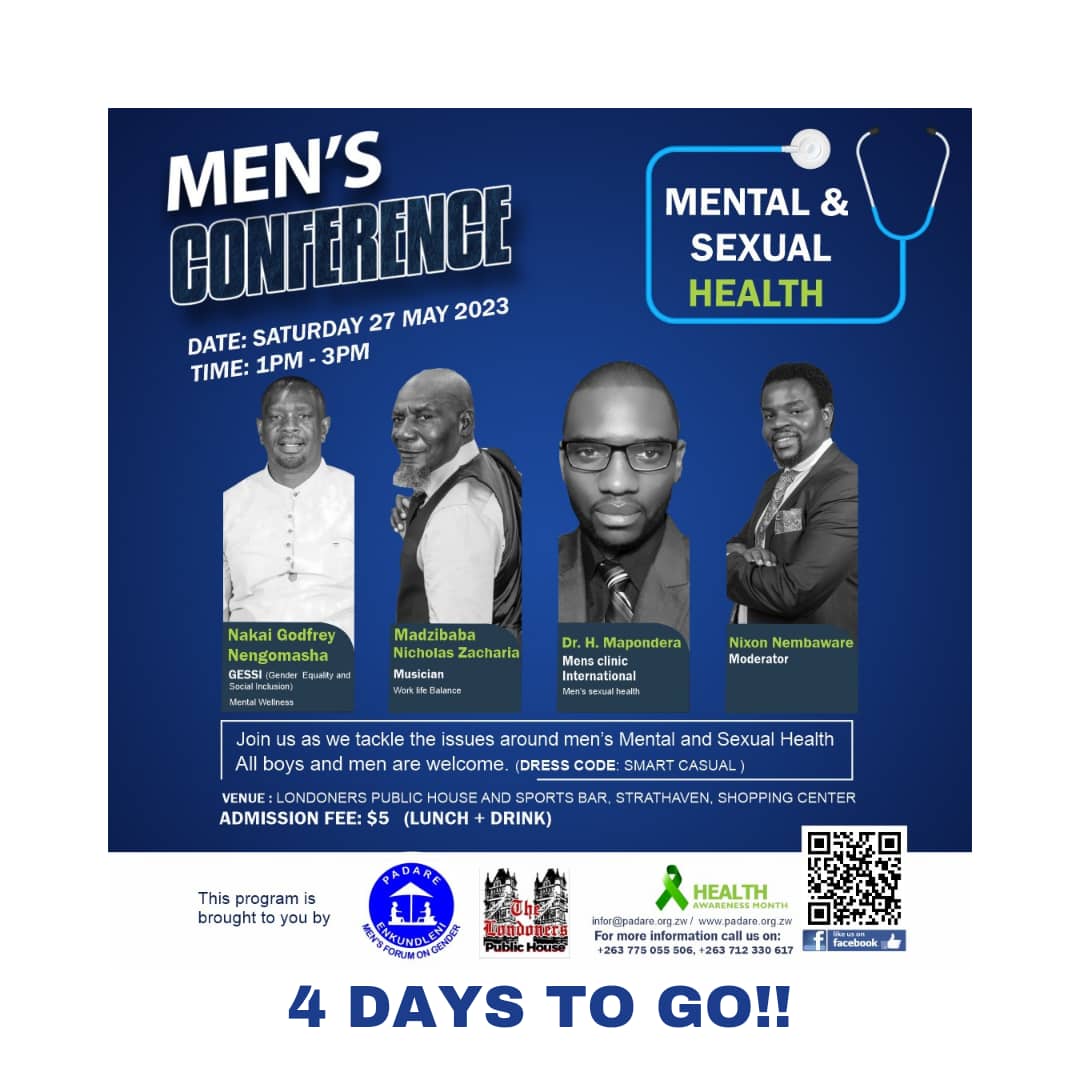 The REAL MEN'S Conference countdown continues! Be there! @ArthurMarara @menengagezim @leekay16 @nakaigodfrey @Londoners_PubZW @takemorem1 @VingiPaul @nixonafrica @nigelchanakira @Zimttech_zw @JoyMabenge @mabhugu @JasenMphepo @Simba_SONNEX @Shadaya_Knight @nhema_kelvin
