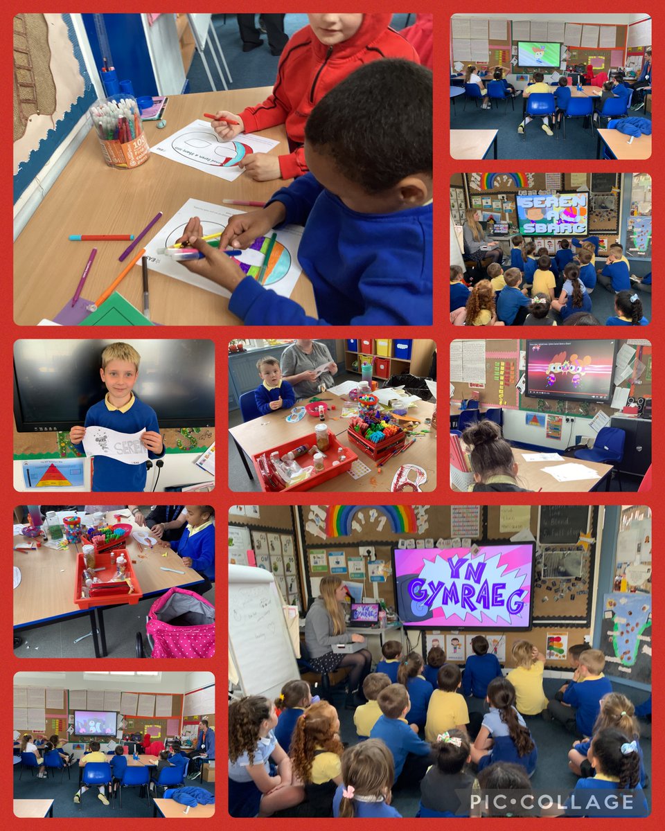 We celebrated #DiwrnodSerenaSbarc by learning the Seren a Sbarc song! We also read books and comics and designed masks and superhero outfits! @EAS_Cymraeg @rhosyfedwen #SerenaSbarc
