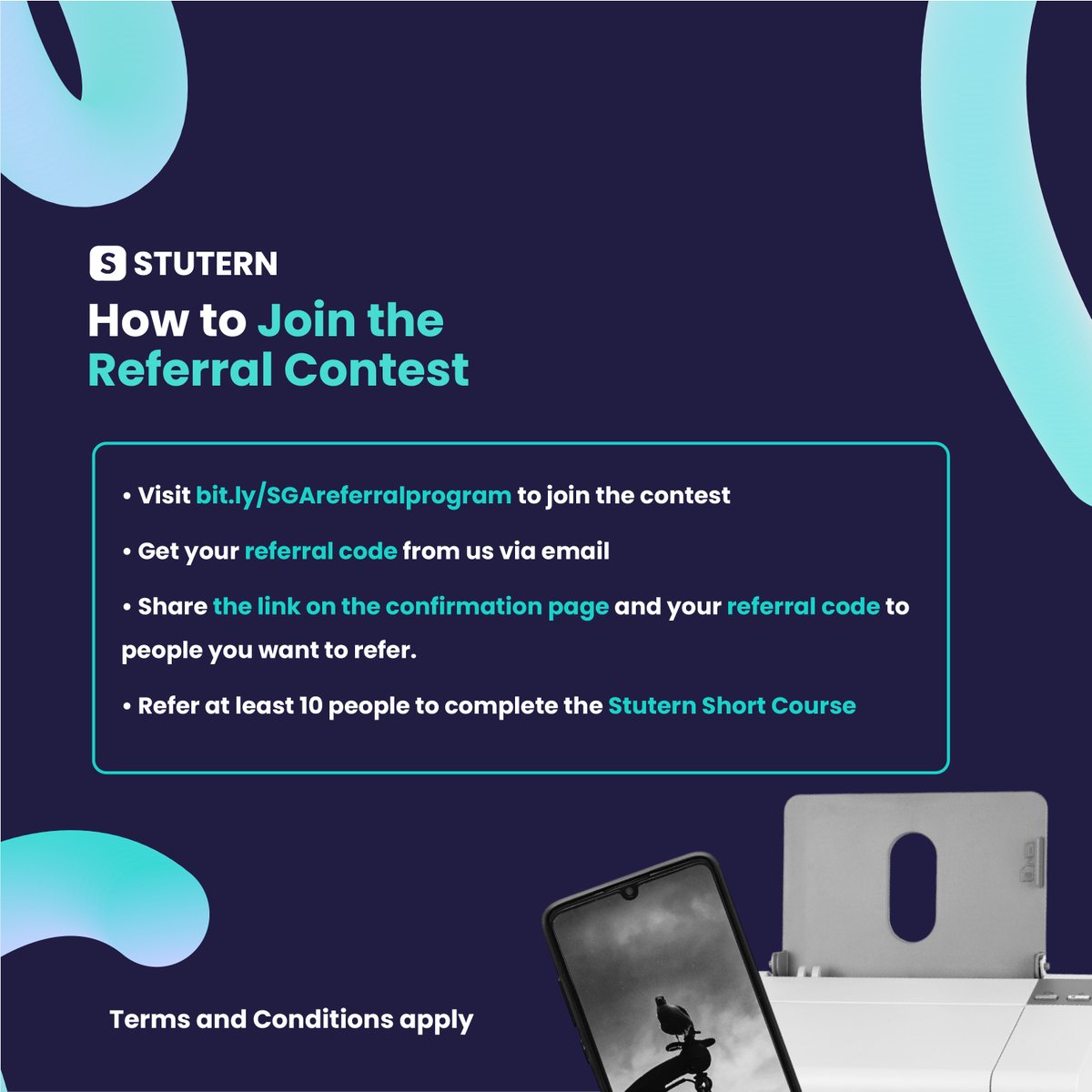 stutern's tweet photo. Join our referral program today! And be eligible to win either a Jumia gift card worth 80k, data for three months worth 50k and a Spar gift card worth 30k!
Want to join the referral program? Visit https://t.co/aK0tpq4j9k to start 🎉
#Stutern #Tech https://t.co/0NSM0ZAA6Z