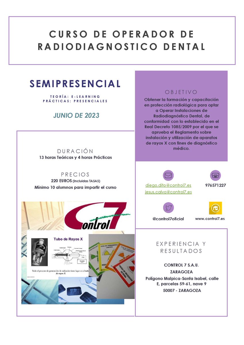 Titula e incorpórate el mercado laboral con tu título de operador de radiodiagnóstico dental. #formacion #cursos #control7 #elearning #semipresencial #radiodiagnostico #dental

control7.es/portfolio/curs…