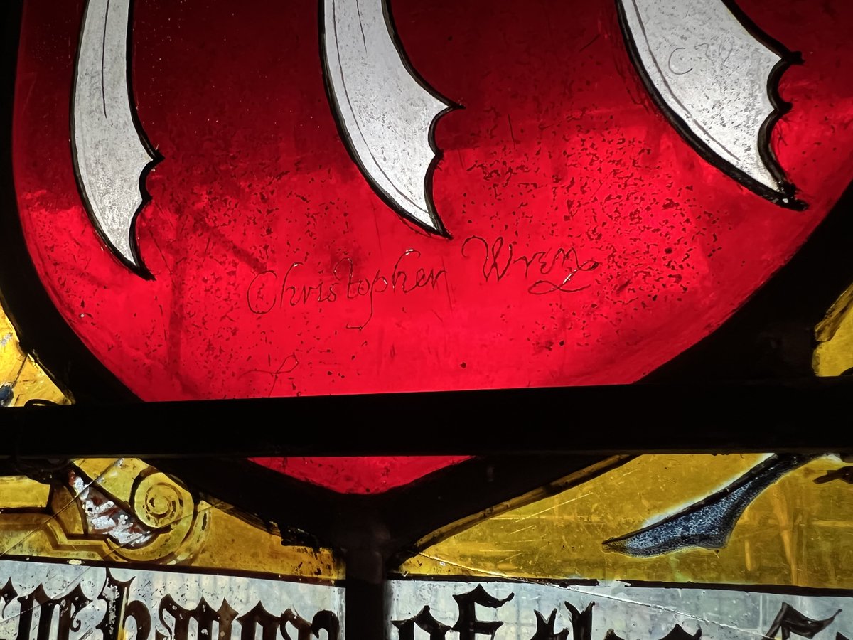 Wright & Wright Architects (@ww_architects) on Twitter photo Detail of the day!
Look closely at the #stainedglass windows of <a href="/StJohnsOx/">St John's College</a> historic libraries.. you may be surprised
#SirChristopherWren was a College fellow and librarian in 1616; he left his mark on the Founders' Window, preserved as part of our #restoration of the #libraries Detail of the day!
Look closely at the #stainedglass windows of <a href="/StJohnsOx/">St John's College</a> historic libraries.. you may be surprised
#SirChristopherWren was a College fellow and librarian in 1616; he left his mark on the Founders' Window, preserved as part of our #restoration of the #libraries